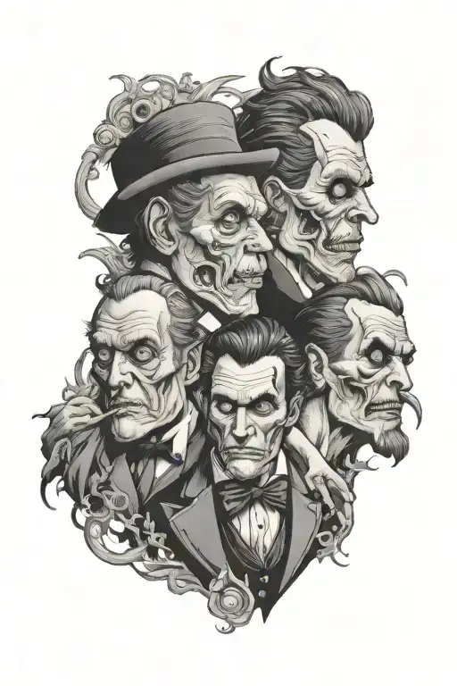jekyll and hyde my two sides tattoo design idea