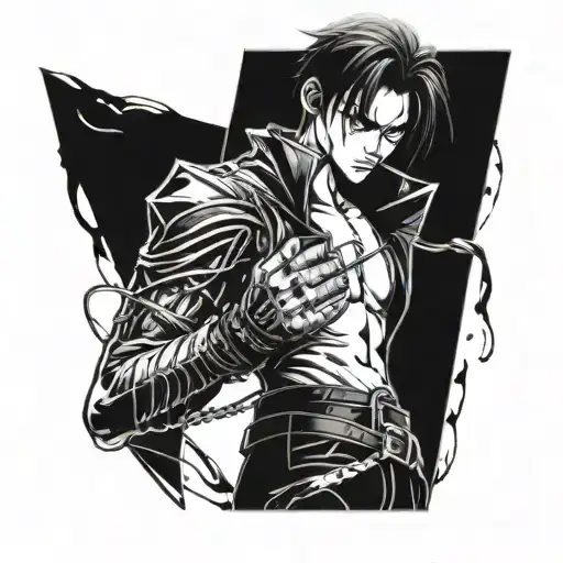 Levi Ackerman wielding his blades tattoo design idea