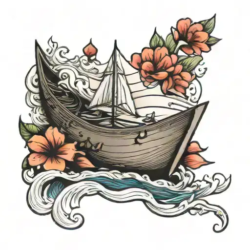 paper boat tattoo tattoo design idea
