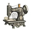 sewing machine tattoo design idea