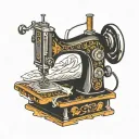 sewing machine tattoo design idea