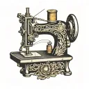 sewing machine tattoo design idea