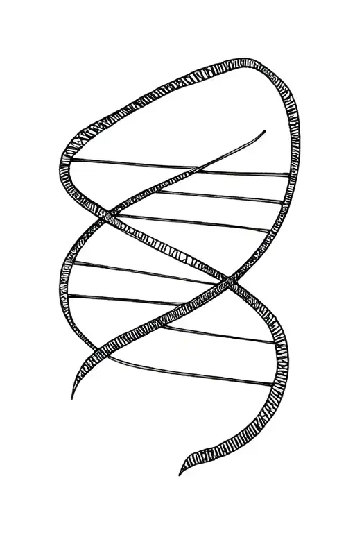 Fibonacci-Spiral, DNA double helix, Atom symbol, formula eulers identity, formula diracs equation, bending spacetime tattoo design idea