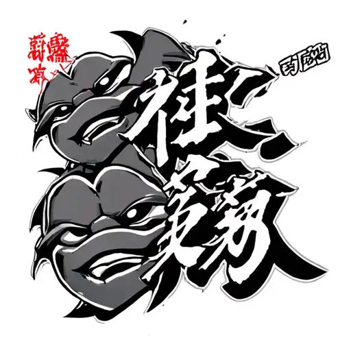 the names of the ninja turtles in Japanese  tattoo design idea