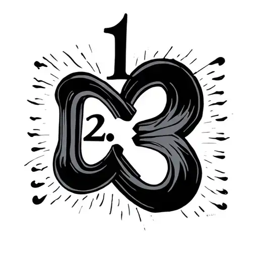 "1,2,3" infinity symbol tattoo design idea