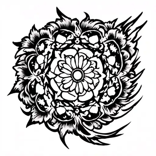 Black Clover, fairy tail, naruto sigils intertwined tattoo design idea