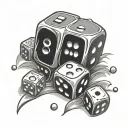 Rich Risk Dice tattoo design idea