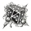 Rich Risk Dice tattoo design idea