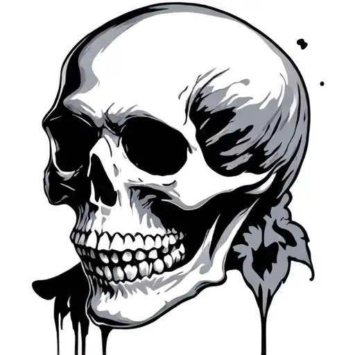 Skull Mysterious tattoo design idea