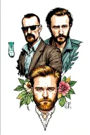 breaking bad walter white and jesse pinkman tattoo design idea