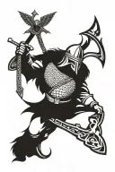 assassin viking tattoo design idea