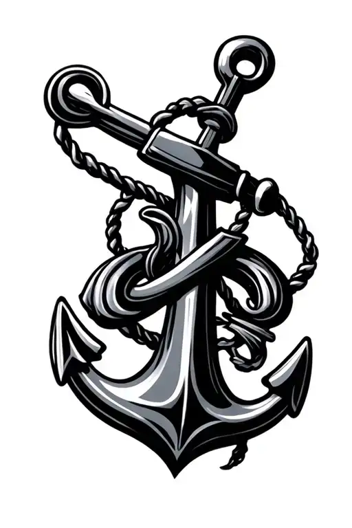 navy anchor tattoo design idea