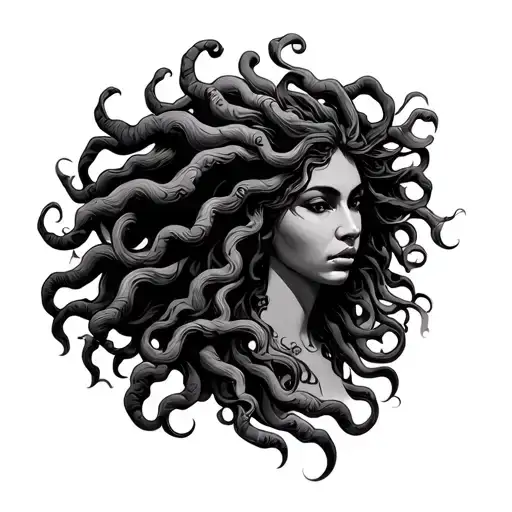 african american medusa tattoo design idea