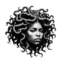 african american medusa tattoo design idea