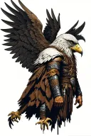 viking with eagle wings tattoo design idea