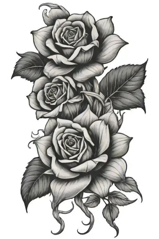 rapunzel flower growing tattoo design idea