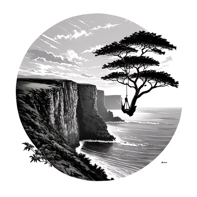 Bali swing, cliff of moher, prestwick golf course, Mexico, Taiwan  tattoo design idea