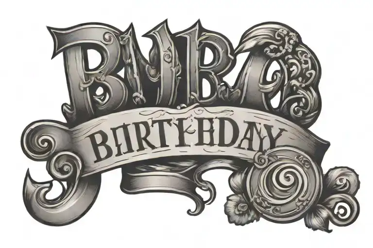 Birthday 19 09 1998 date of birth tattoo design idea