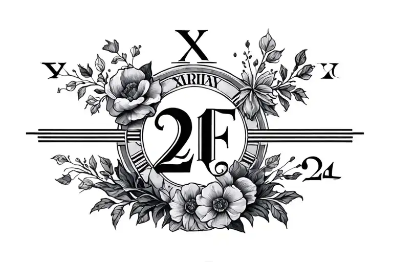 Roman numerals for 2 February 2024 tattoo design idea