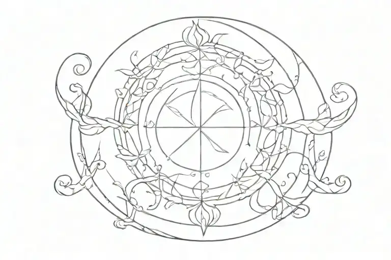 triple goddess moon tattoo design idea