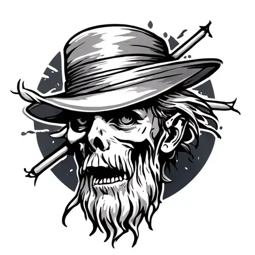 whipping post tired tattoo design idea