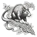 Chinese Rat, monkey, ox tattoo design idea
