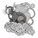 Chinese Rat, monkey, ox tattoo design idea
