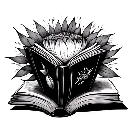book open tattoo design idea