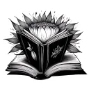 book open tattoo design idea