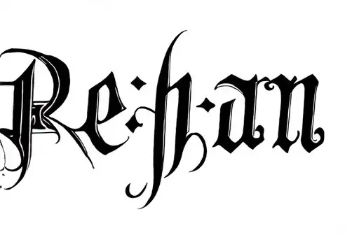 "Rehan" tattoo design idea