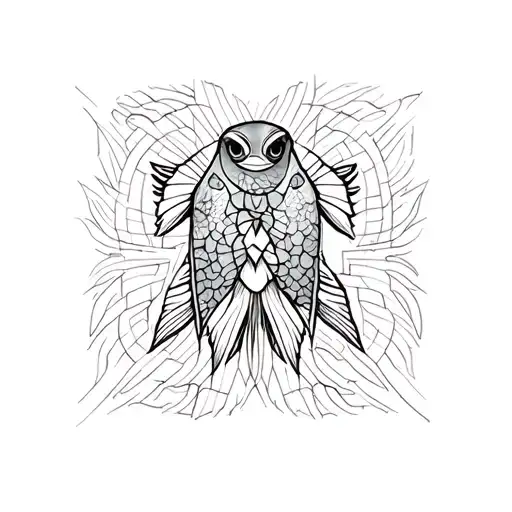 Christian fish tattoo design idea