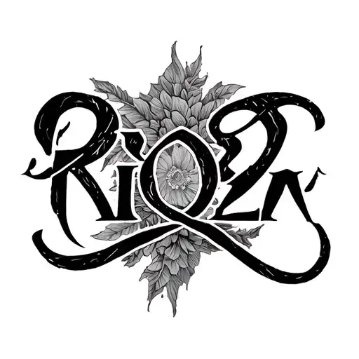 "RIÑOZA" Negative Shading tattoo design idea