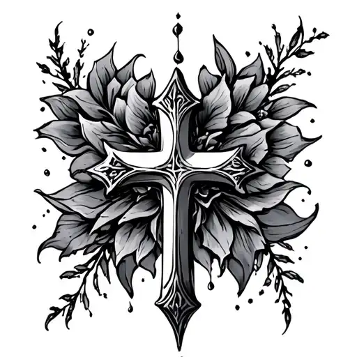 3 Nail Cross tattoo design idea