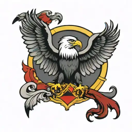 German Flag with bald eagle tattoo design idea