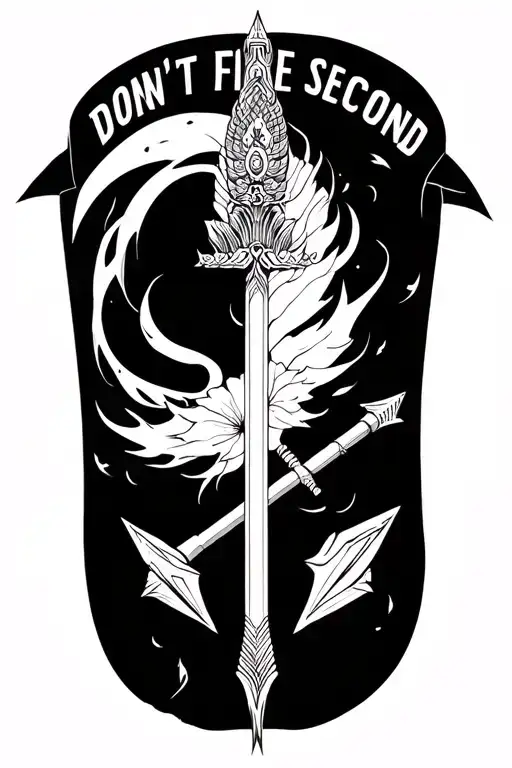 forearm tattoo, on the Buddhist saying of, don't fire the second arrow. Meaning, bad things will always happen, that's t tattoo design idea