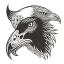 wedge tail eagle head, underneath '92 '94 '06 '18 and then underneath that "Nanna 02/03/60" tattoo design idea