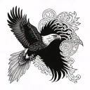 wedge tail eagle head, underneath '92 '94 '06 '18 and then underneath that "Nanna 02/03/60" tattoo design idea