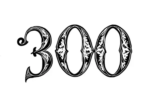 "300" tattoo design idea