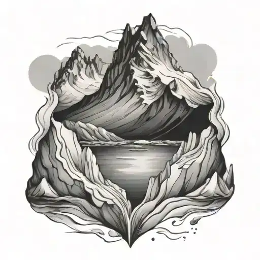 Iceland glacier tattoo design idea