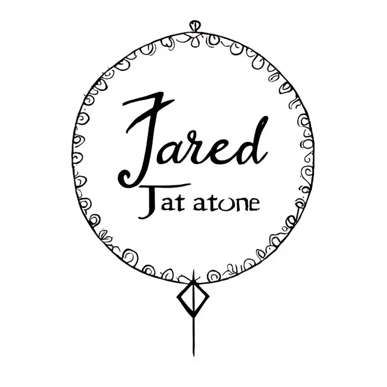 memorial tattoo for my nephew named Jared in English  tattoo design idea
