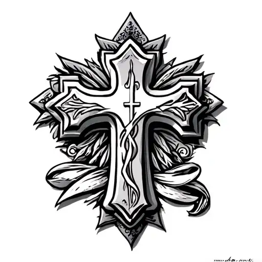 religious cross forearm sleeve tattoo tattoo design idea