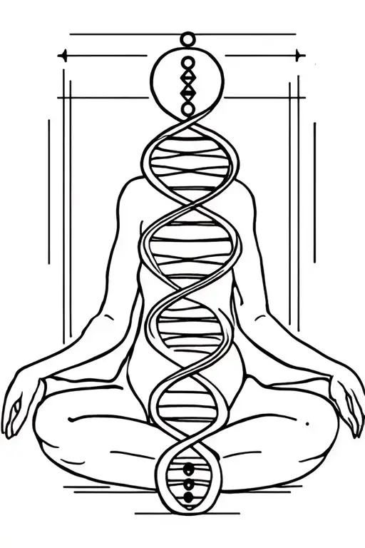 chakras science DNA meditation  tattoo design idea