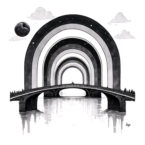 Rainbow Bridge tattoo design idea