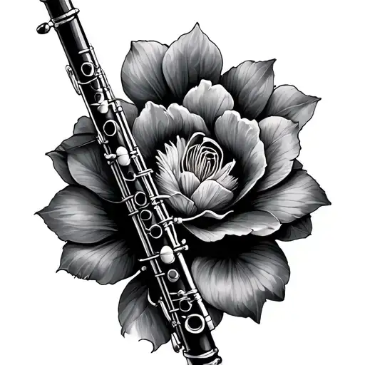 Clarinet tattoo design idea