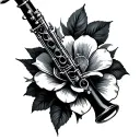 Clarinet tattoo design idea