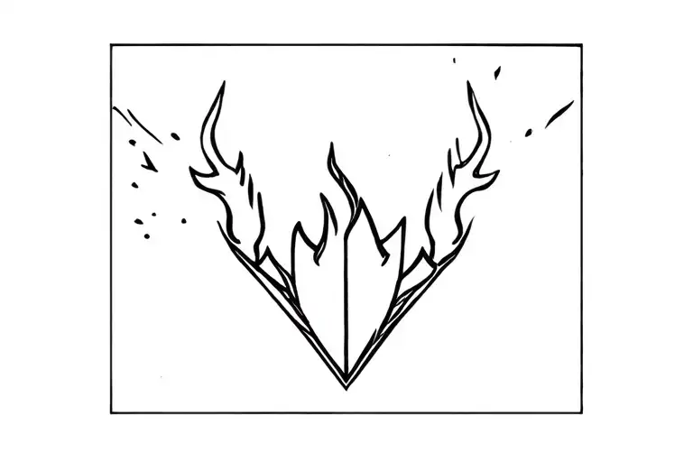 dark souls bonfire tattoo design idea