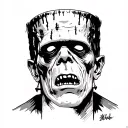Frankenstein tattoo design idea