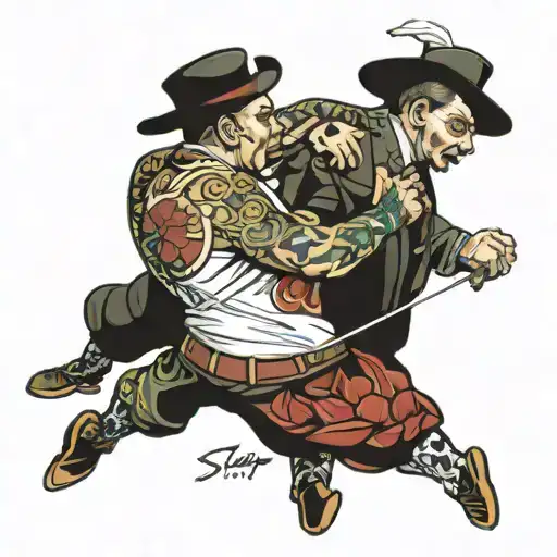 slap fighting - the razor - British Champion   tattoo design idea