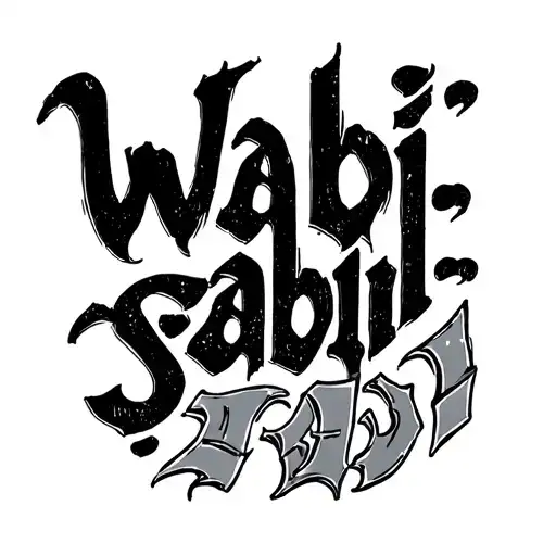 "wabi-sabi" old kid tattoo design idea