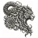 create pride as deadly sin tattoo design idea